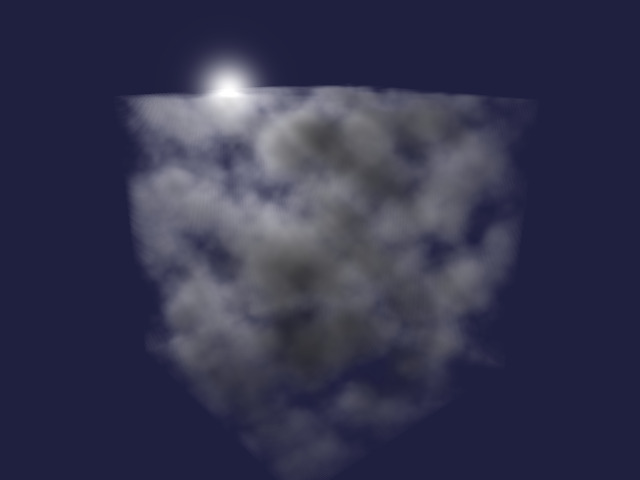 Clouds with self-shading